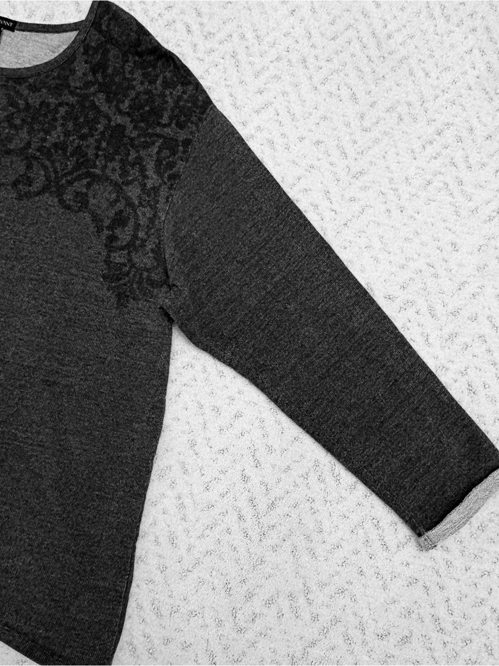 Lane Bryant French Terry Sweater Sweatshirt Womens 4X 26 28 Dark Grey Pullover - Picture 6 of 10